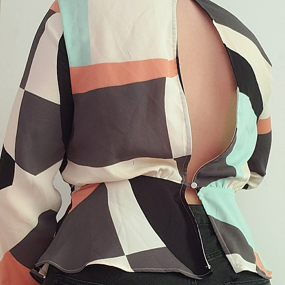 Color Block Blouse - Picture 3 of 3